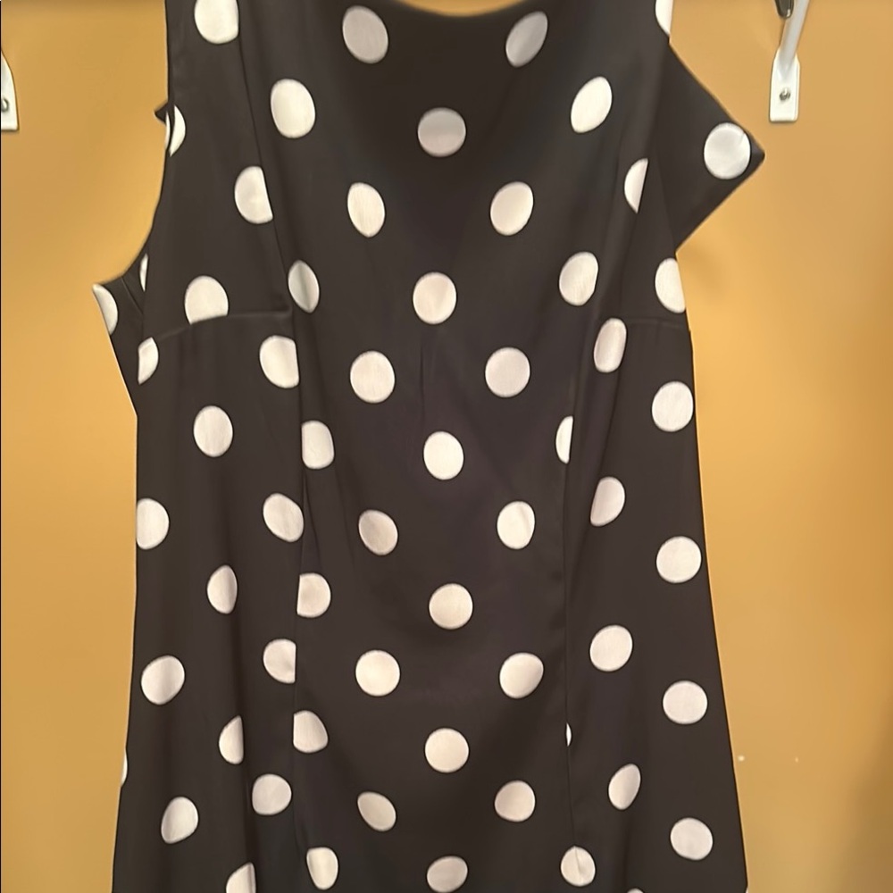 Alyx Black and White Polka Dot Midi Dress